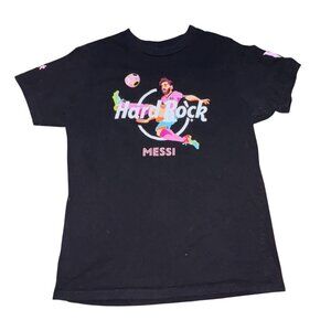 Hard Rock Cafe Youth 'Messi' Soccer Graphic T-Shirt-Black-XL-GUC